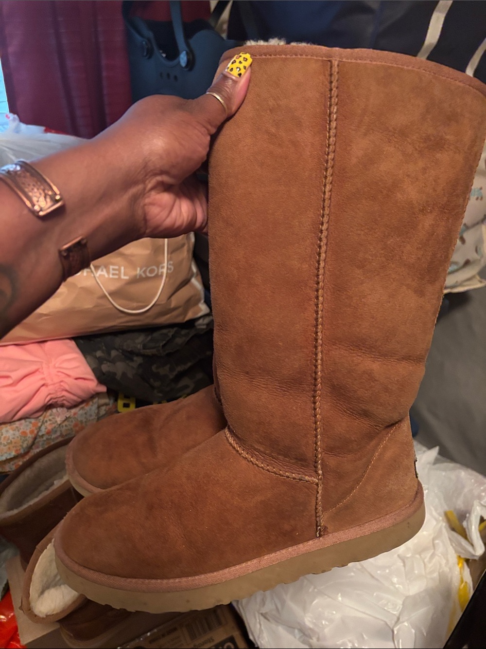 UGG Classic Chestnut Shearling-Lined Boots